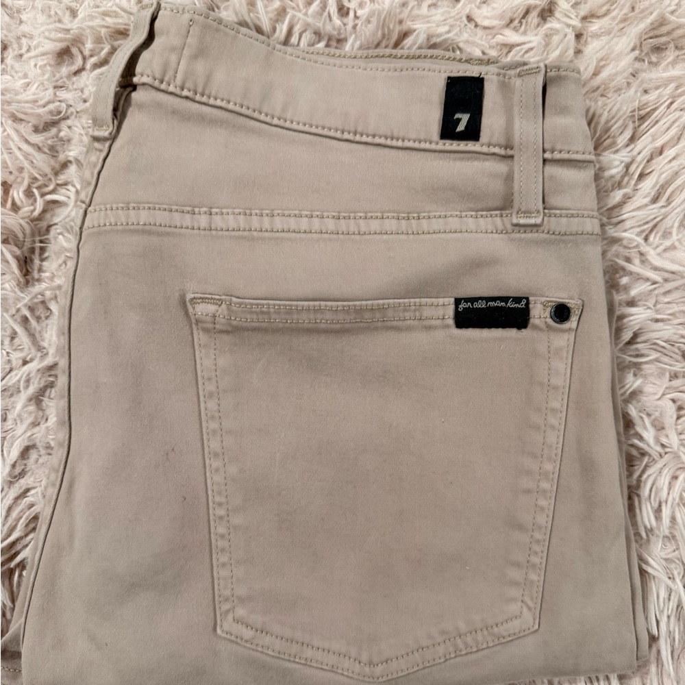 7 For All Mankind Slim Jeans in Light Khaki (Size 34)